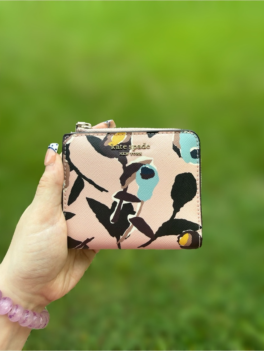 Kate Spade New York Cameron Paper Rose Small L-Bifold